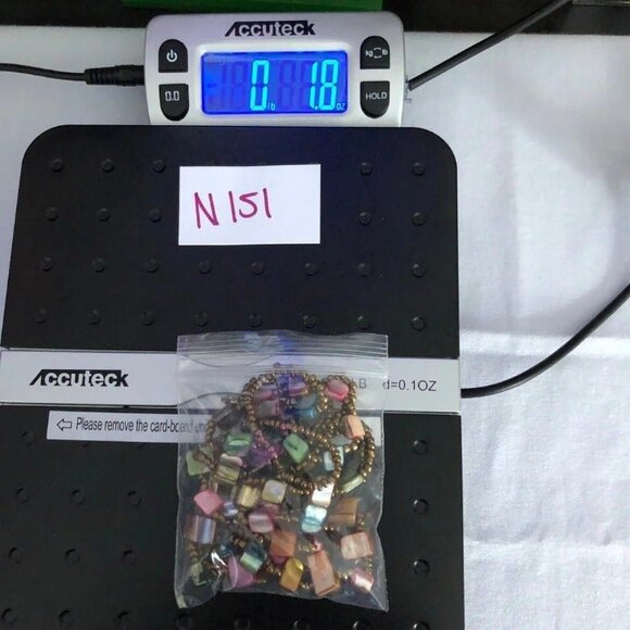 Layered Beaded Metallic Chip Stone Necklace - Picture 5 of 6